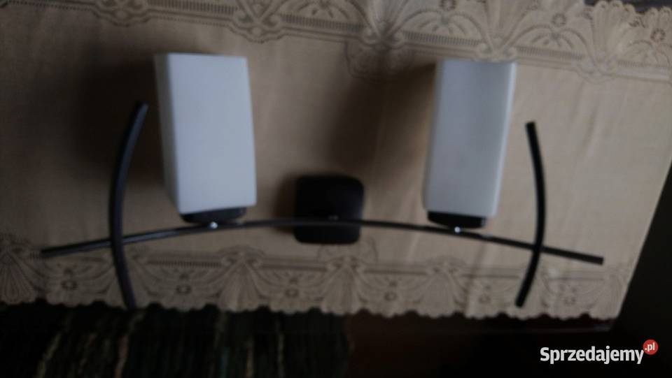 Kinkiet podwójny 58 czerń i biel Dwie żarówki Kinkiety mazowieckie