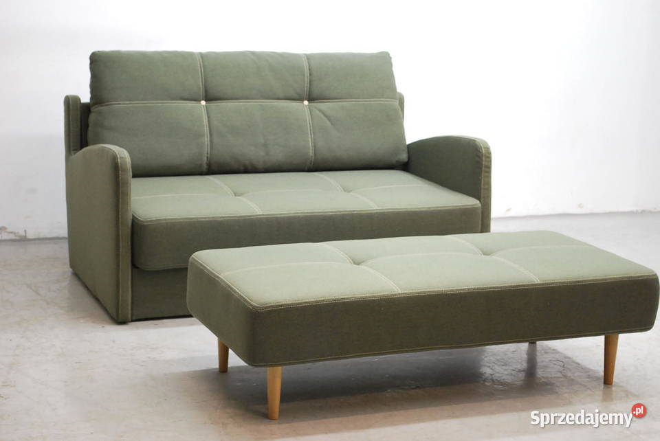 OJW wielka sofa 3osobowa + pufa, tkanina