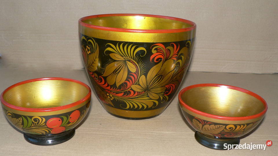 Chochłoma Rosyjska Khokhloma Drewniana Dom i Ogród Radom