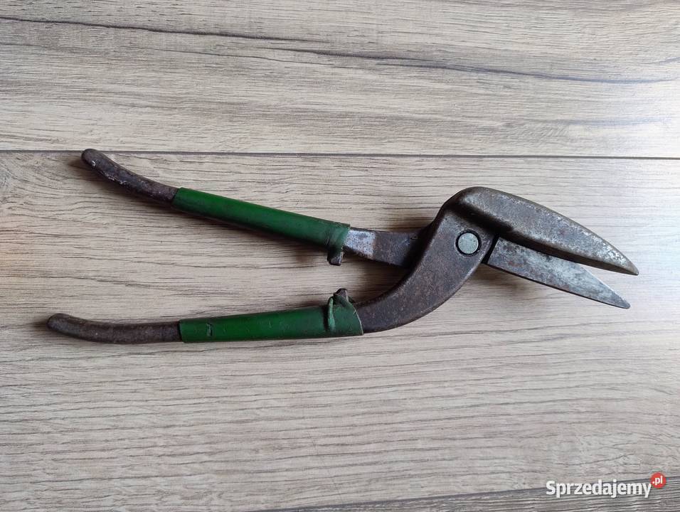 Stare solidne nożyce do blachy ELF kute PRL w