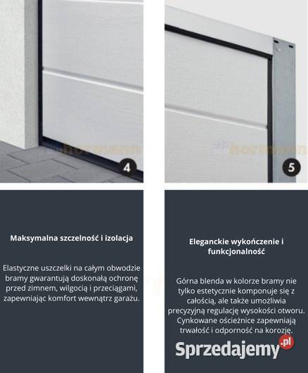 Brama Hormann segmentowa wybór kolorów 4 wymiary Bramy Będzin sprzedam
