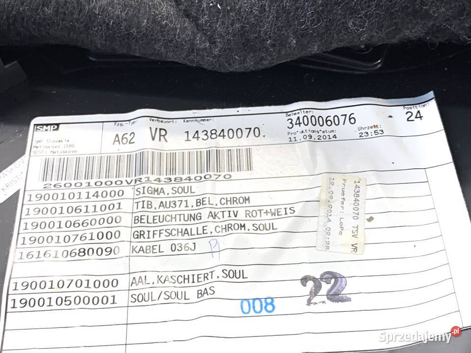 BOCZEK DRZWI PRAWY PRZÓD AUDI A3 8V 8V5867106 podkarpackie