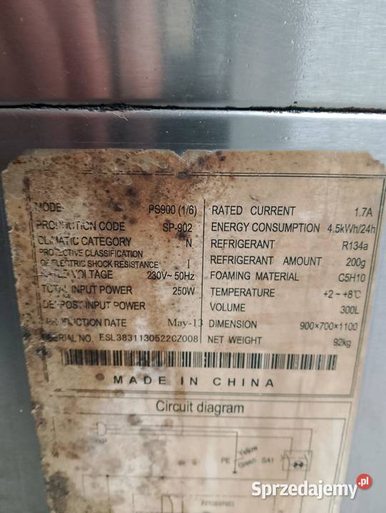 Stół do pizzy 2drzwiowy z blatem granitowym 900 Wrocław