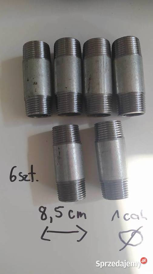 Rura dwustronnie gwintowana stalowa ocynk 1 wielkopolskie Kalisz