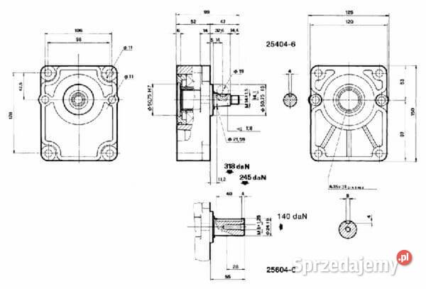 Podpora łożyskowa grupa 3 T38 T38 Rolnictwo małopolskie Kamionna