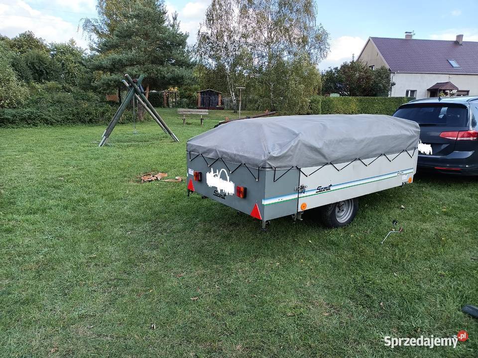 Przyczepa namiotowa scout 1996r DMC 650 6osób Giżyn