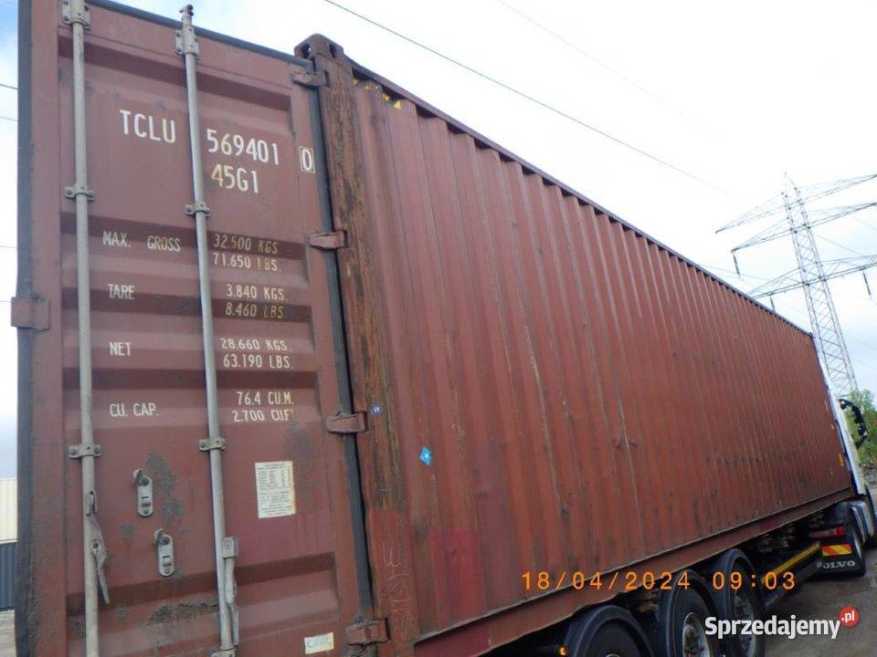 Kontener morskimagazynowy 40HC używany sprawny Poznań