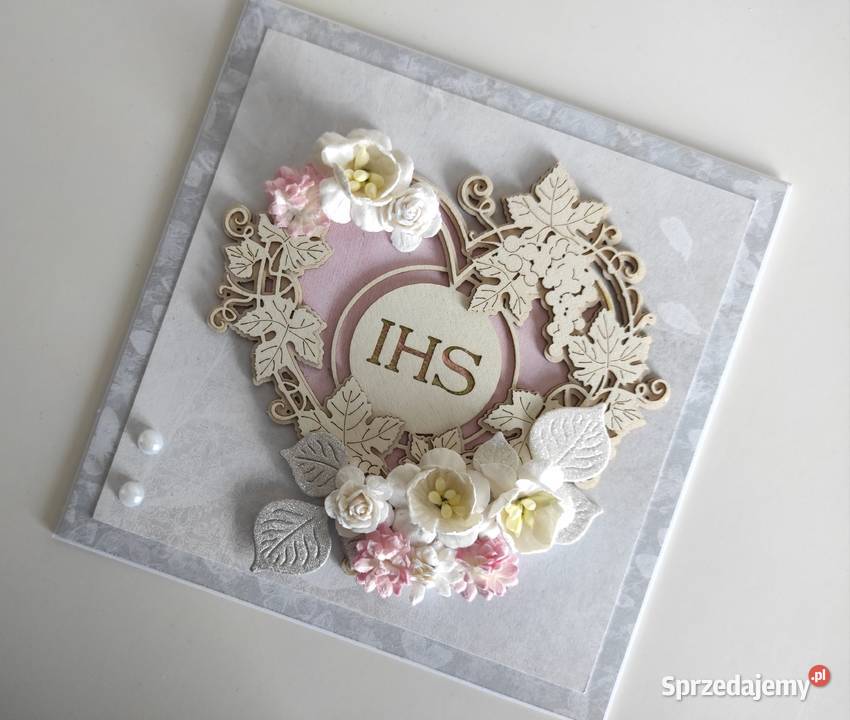 Kartka w pudełku ręcznie robiona na Pamiątkę Rękodzieło Łódź sprzedam