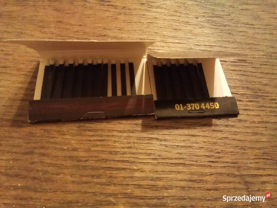 Pudełka zapałek z londyńskich restauracji lata Warszawa