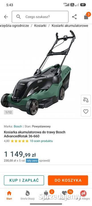 Kosiarka elektryczna Bosch 1700W Jędrzychów