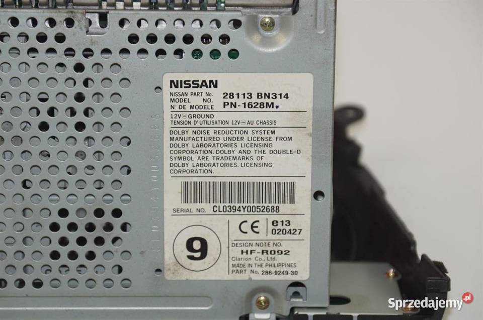 RADIO 28113 BN314 NISSAN ALMERA Lipno