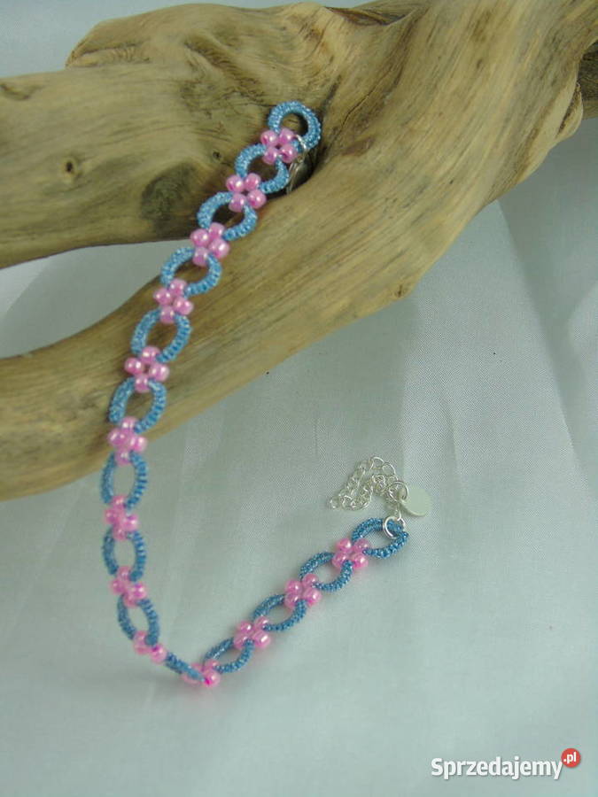 Bransoletka koronkowa Wiśniowa