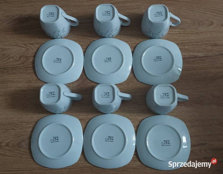 NOWY Zestaw filiżanek porcelanowych ze spodkami Filiżanki i spodki