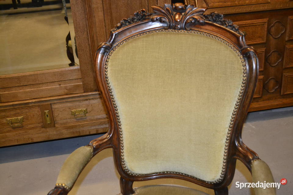 fotel kawowy Francja orzech cukiereczek Będzin