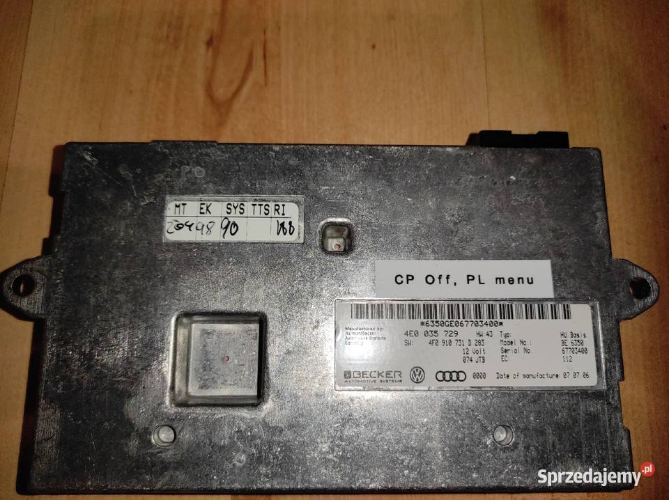 MMI 2G4E0035729 4F0910731D Audi A4 A5 A6 A8 Q7CP Pozostałe