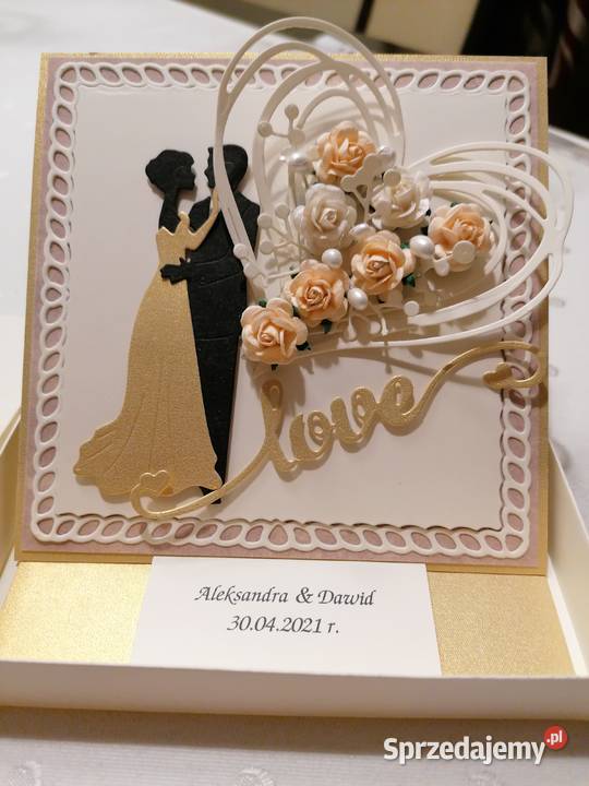 M kartka ręcznie wykonana w pudełku sztalugowa Strzebiń