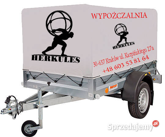 Wynajem przyczep przyczepka lekka ciężarowa na Wiola Kraków