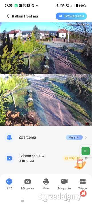 Kamera zewnętrzna wifi dwa obiektywy