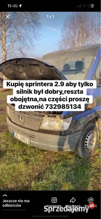 KUPIĘ MERCEDES SPRINTER 29 KAŻDY STAN Skup pojazdów Biłgoraj usługa