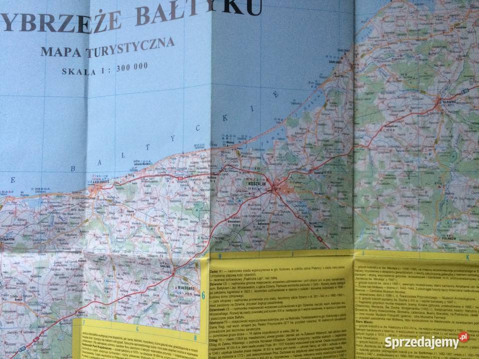 734 Mapa Wybrzeże Bałtyku Szczecina I Okolic Antykwariat Szczecin sprzedam