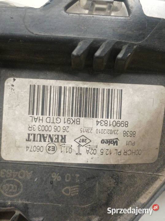 LAMPA PRZÓD LEWA EU 260600033R Renault Laguna sprzedam