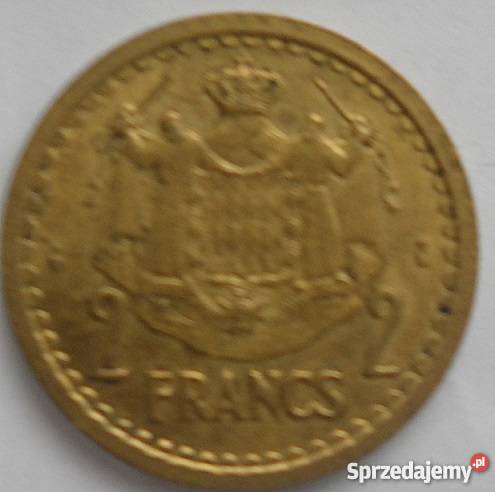 MONACO2 FRANCS1945 rLOUIS ALUMINUMBRONZE Numizmatyka mazowieckie Legionowo