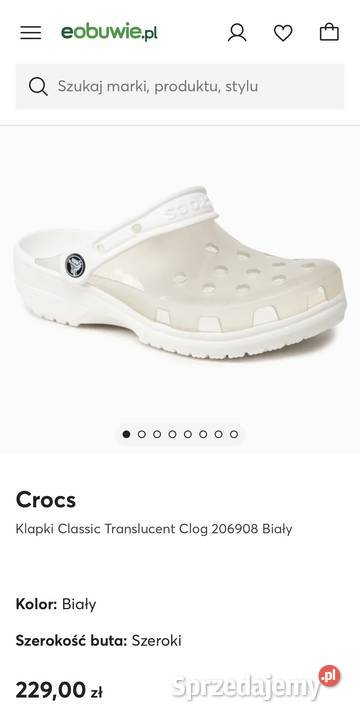 Chodaki Crocs Classic Translucent Clog J5 r3738 pianka Łódź