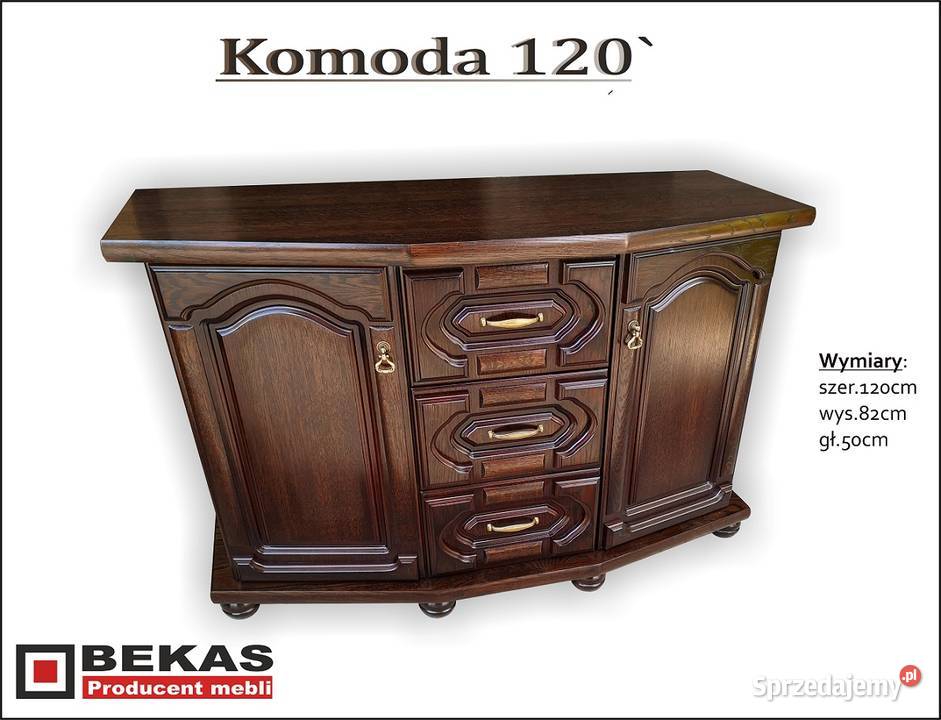 Dębowa Komoda 140 STYLOWA Nowa Dąb Rustikal Komody Nowy Sącz