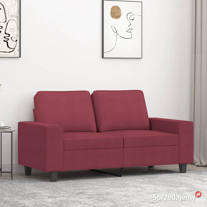 Sofa 2osobowa winna czerwień 120 tapicerowana Warszawa