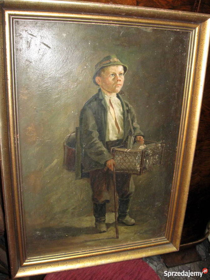 W Barański Przedwojenny obraz Sprzedawca 1908 r Poznań