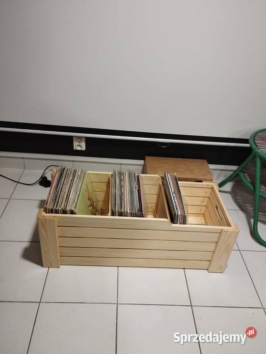 Skrzynka na winyle duża 170 płyt potrójna z Radków
