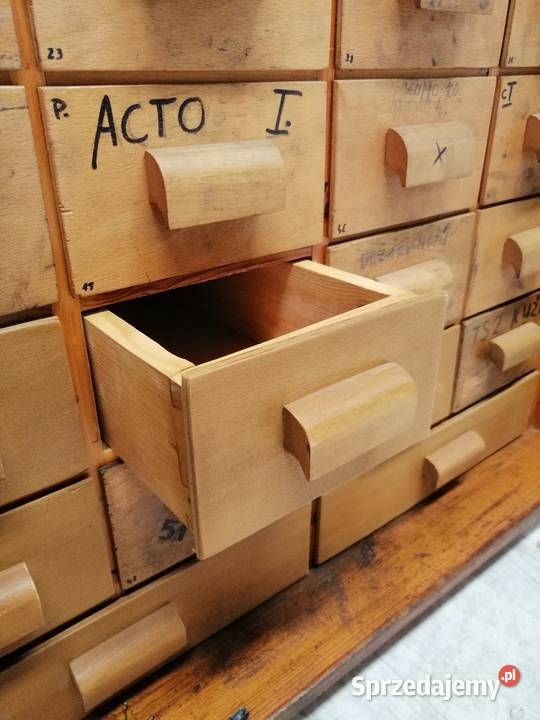 szuflandia komoda aptekarska stara drewno sprzedam