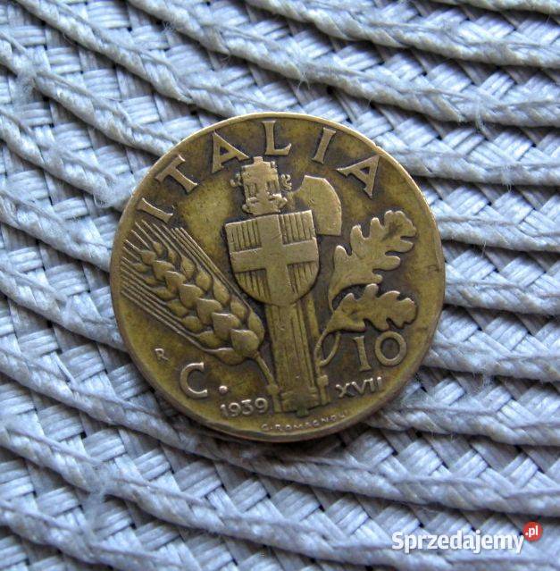 Włochy 10 Centesimi 1939r Brązal Kalisz