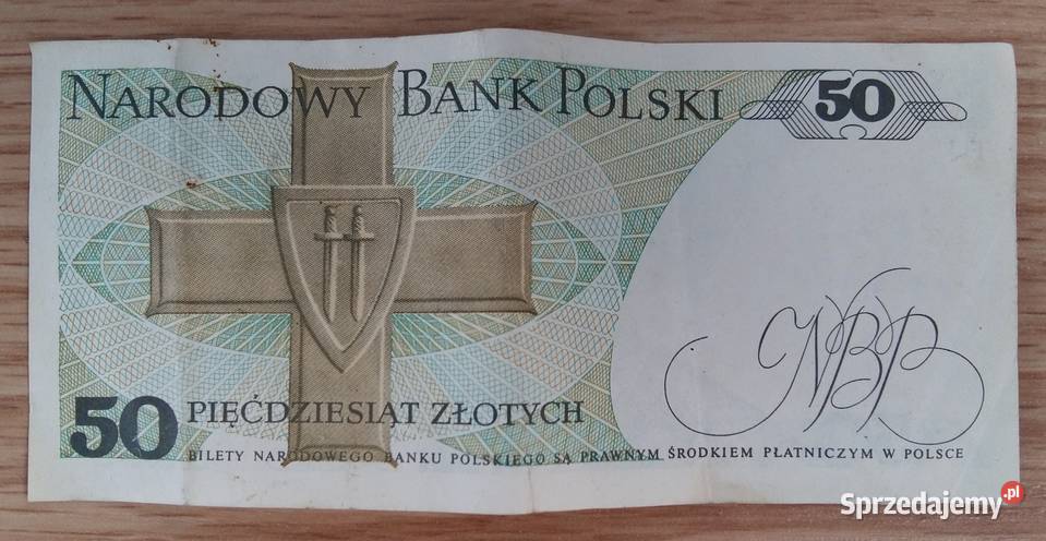 Banknot 50 z PRLu z Karolem Świerczewskim Gliwice