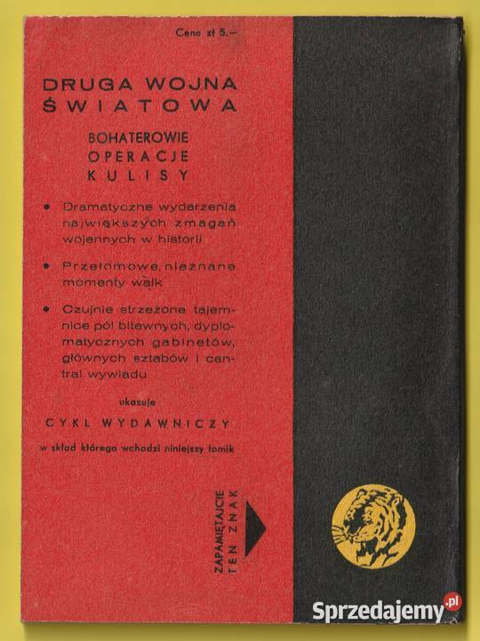 ŻÓŁTY TYGRYS 63 DNI 1965 Rok wydania 1965 Łódź sprzedam
