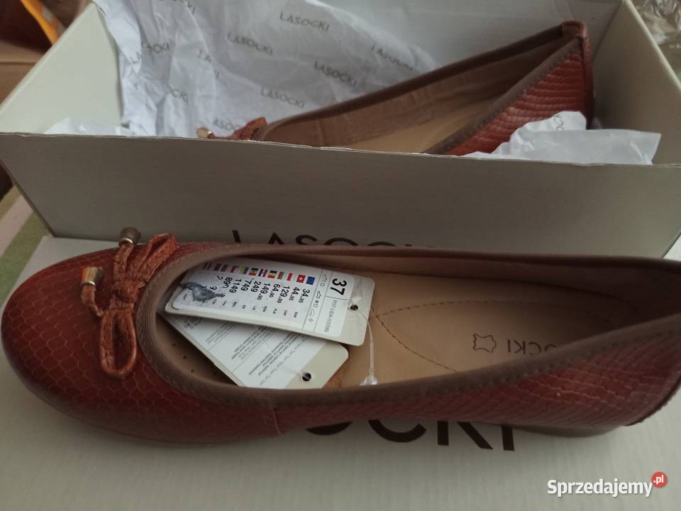 Kolor rudawy brazBaleriny skóra naturalna 37 skóra Warszawa