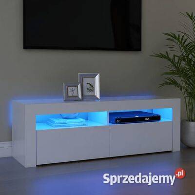 vidaXL Szafka pod TV z oświetleniem LED biała Warszawa