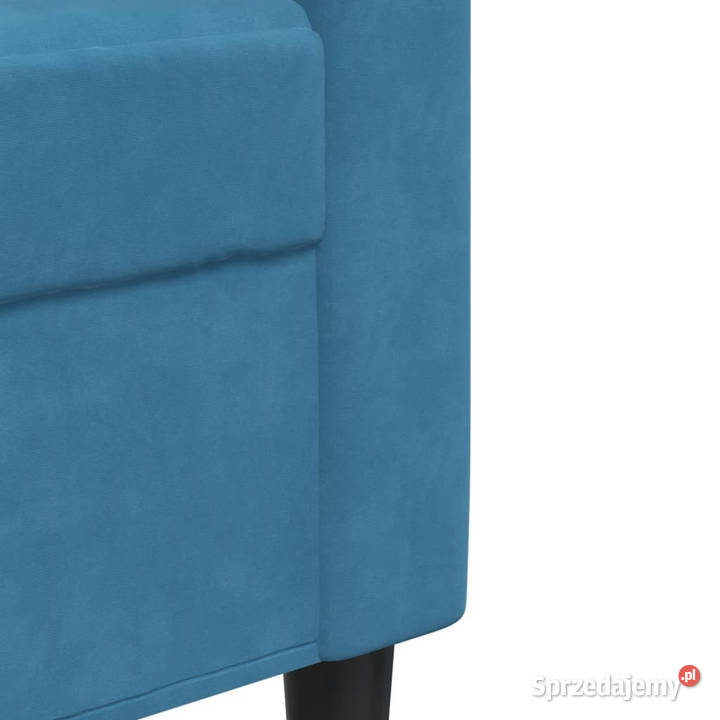 Sofa 3osobowa niebieski 210 obita aksamitem Warszawa sprzedam