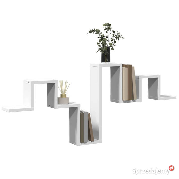 Półka wisząca biała 1045x10x43 materiał