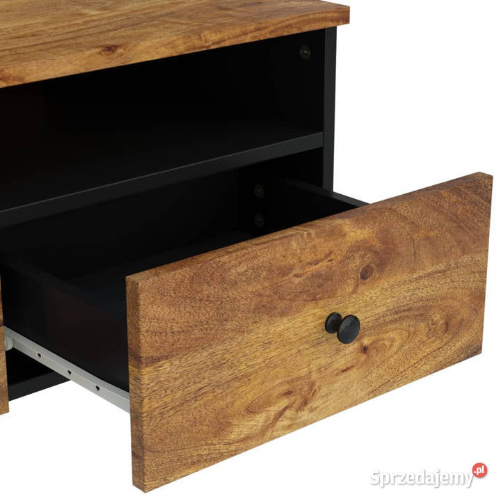 Stolik kawowy 80x54x40 mango i materiał Stoły