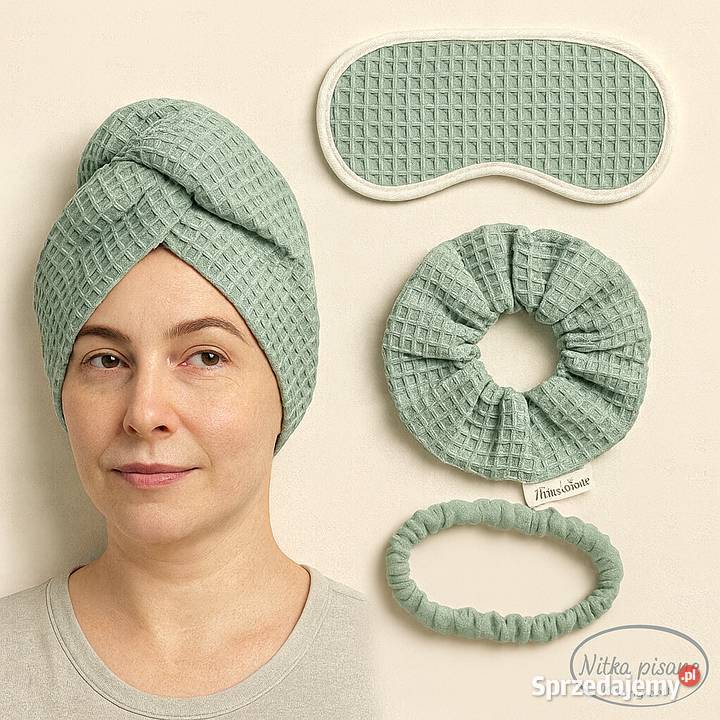 Zestaw SPA turban scrunche opaska na oczy wielkopolskie Gniezno sprzedam