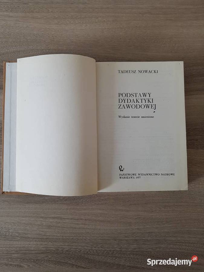 Tadeusz Nowacki 1977 Podstawy dydaktyki technika, nauki techniczne