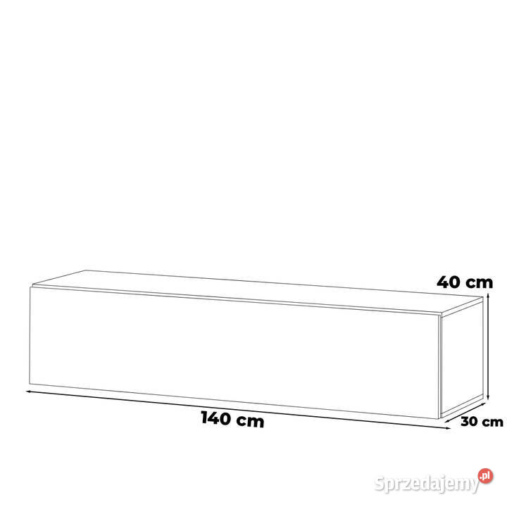 Szafka Rtv Wisząca 140 Loft Pojemna Pod Tv Salon Elbląg