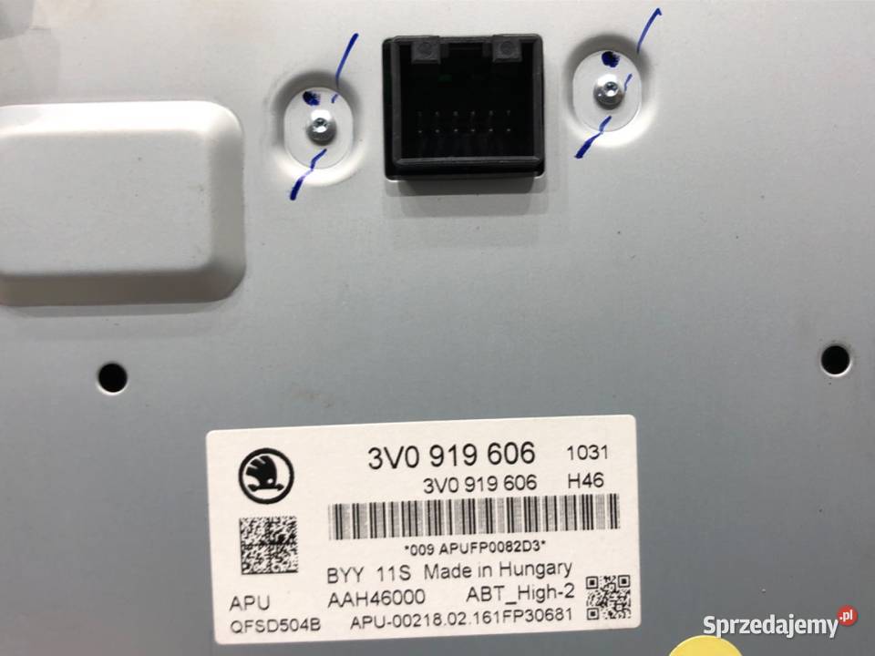 RADIO SKODA SUPERB III 3V0919606 ODTWARZACZ podkarpackie