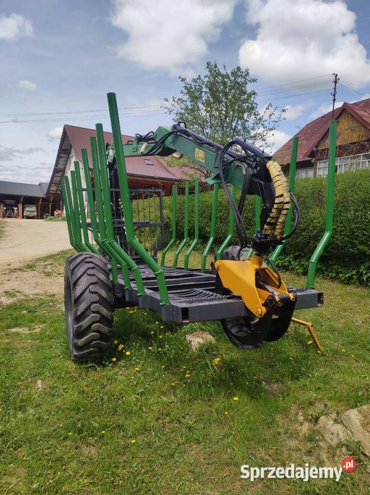 Przyczepa leśna z żurawiem i napędem Ustrzyki Dolne