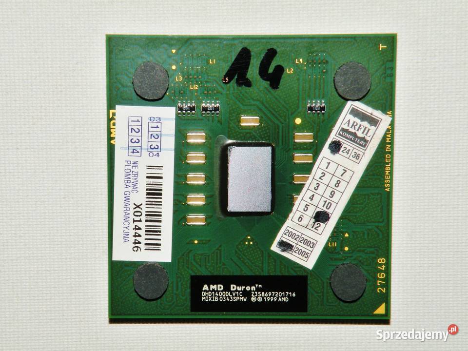 Procesor AMD Duron DHD1400DLV1C 14 GHz Socket Bydgoszcz