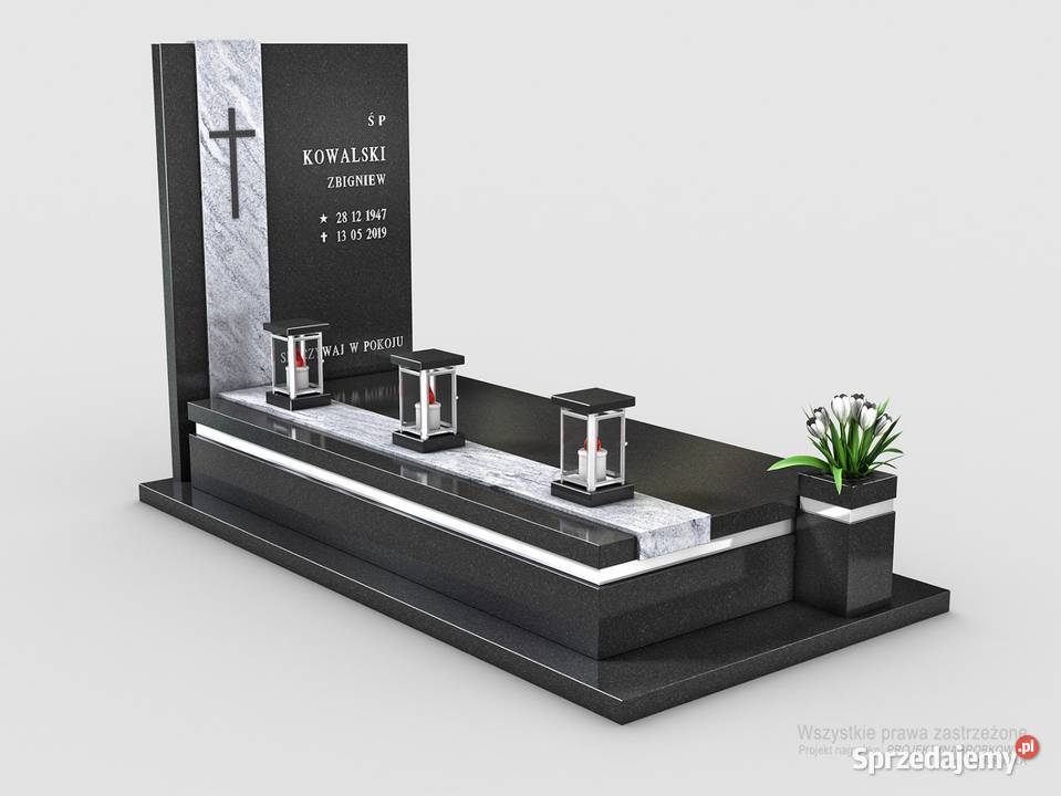 Nowoczesne nagrobki województwo łódzkie Piotrków Trybunalski