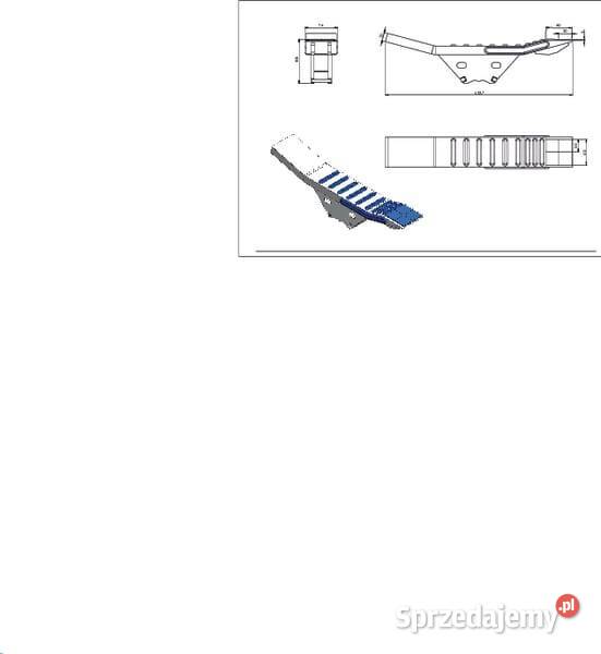Redliczka 433x76 mm wzmocniona płaska 2otw Kamionna sprzedam