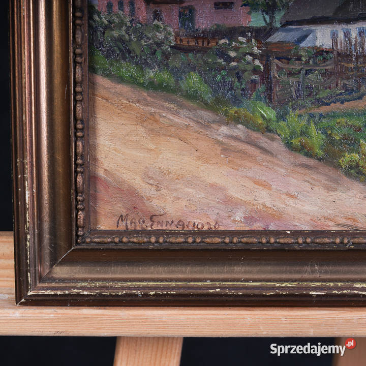 ARTexpert Obraz Olejny Sielski Krajobraz Wiejski Dobrzany