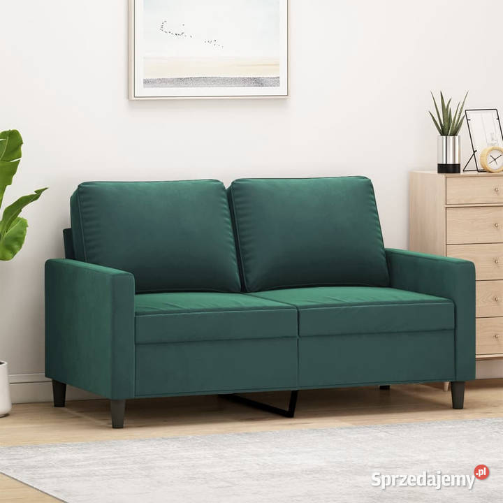 Sofa 2osobowa ciemnozielona 120 tapicerowana Warszawa